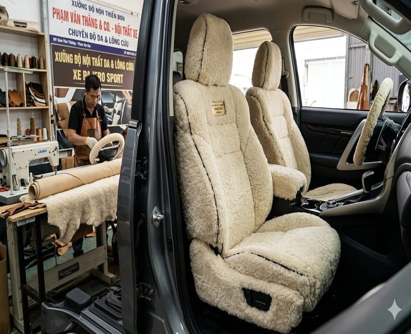 độ ghế limousine cho xe pajero
