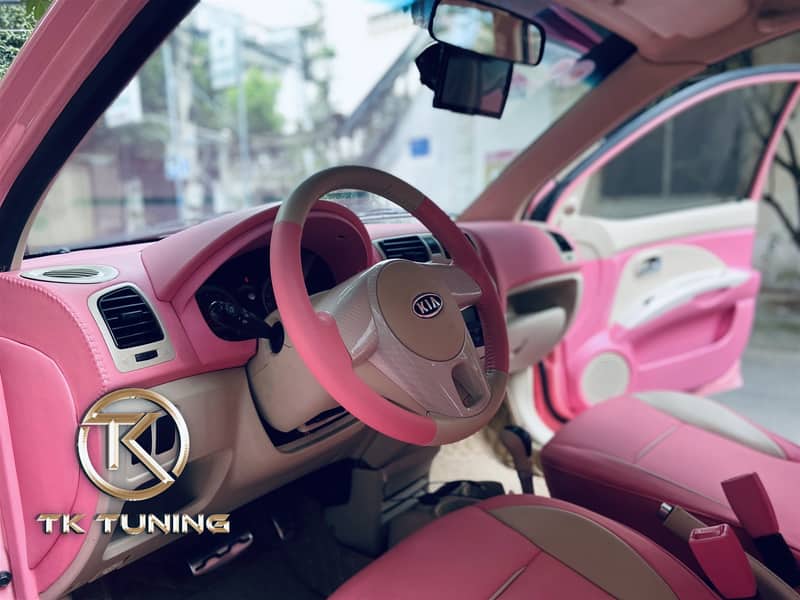 đổi màu nội thất cho xe kia morning