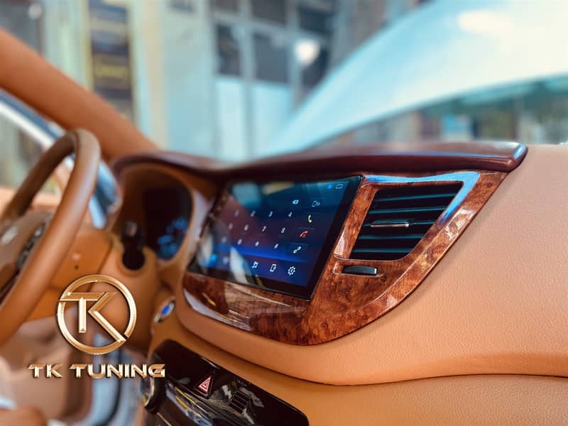 độ nội thất cho hyundai tucson màu bò