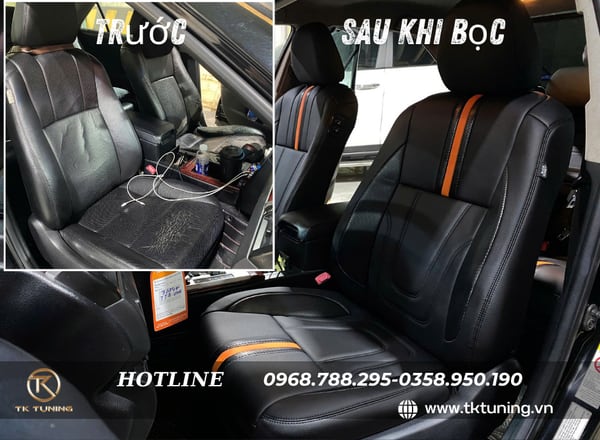 truoc va sau khi boc ghe da cho toyota camry